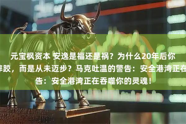 元宝枫资本 安逸是福还是祸？为什么20年后你最深的痛不是摔跤，而是从未迈步？马克吐温的警告：安全港湾正在吞噬你的灵魂！