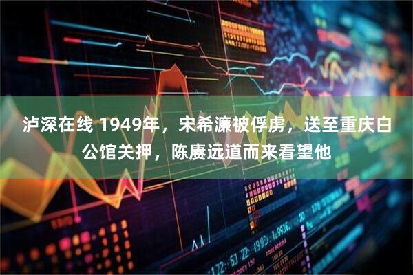 泸深在线 1949年，宋希濂被俘虏，送至重庆白公馆关押，陈赓远道而来看望他